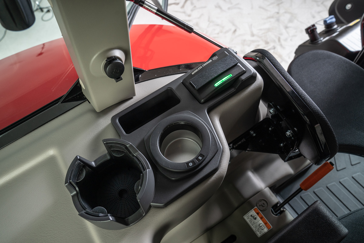 4. Smart charger and cup holder